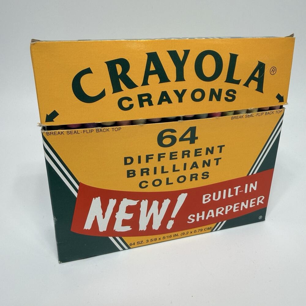 Limited Edition 1958 Style Crayola Crayons Binney Smith #64 Box Sharpener
